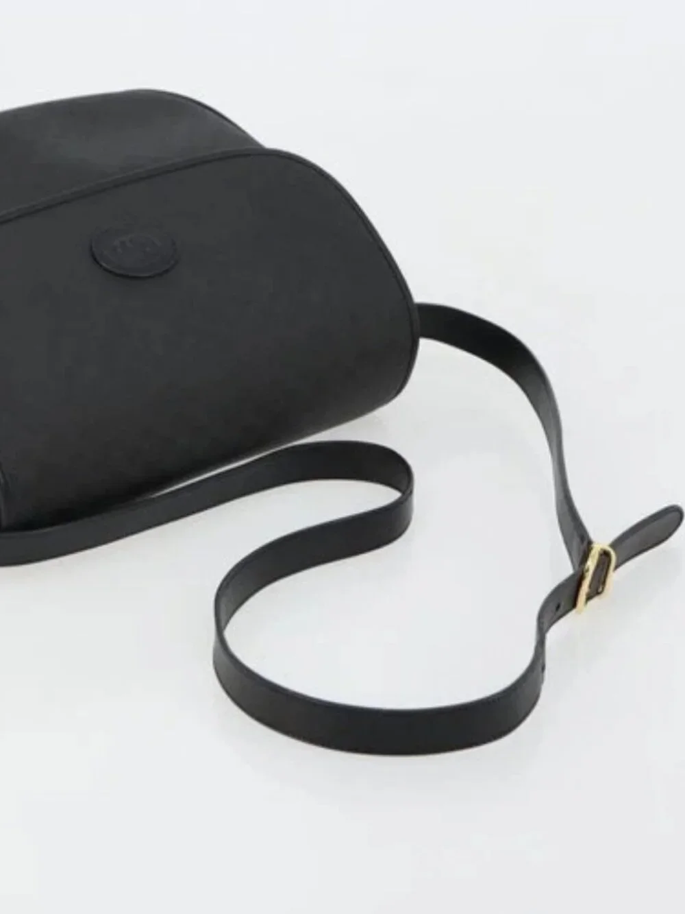 GUCCI Micro GG Supreme Shoulder Bag PVC Black Gold 001 256 1044 Auth 180209